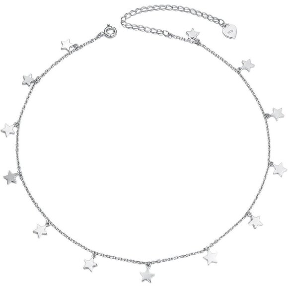 Jewelry - Sterling Silver Jewelry Choker Necklace Pendant Disc Chain Statement Necklace Fo